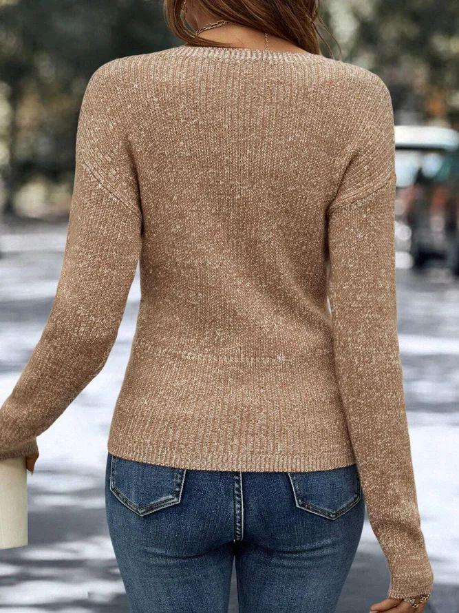 Khaki V-nek top