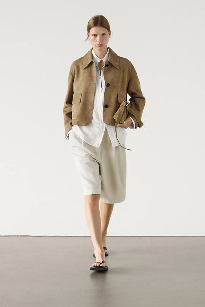 leren jack van splitsuède