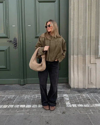 Faux suède bomberjack