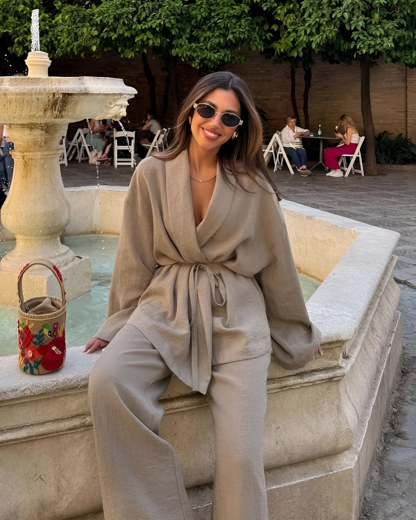 NOYA| Tweedelige linnen set