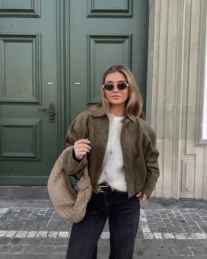 Faux suède bomberjack