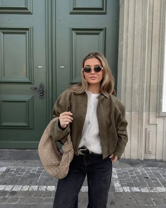 Faux suède bomberjack