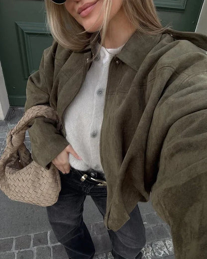 Faux suède bomberjack