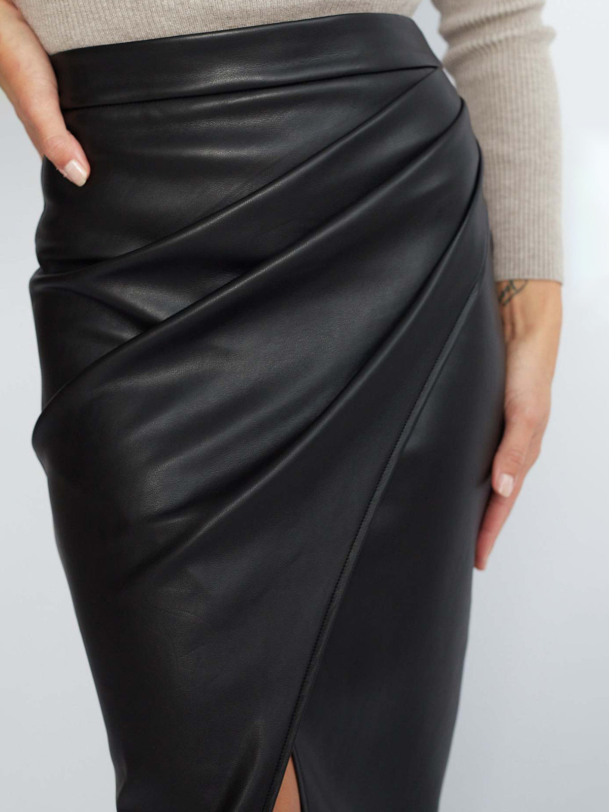 Bibi leather skirt