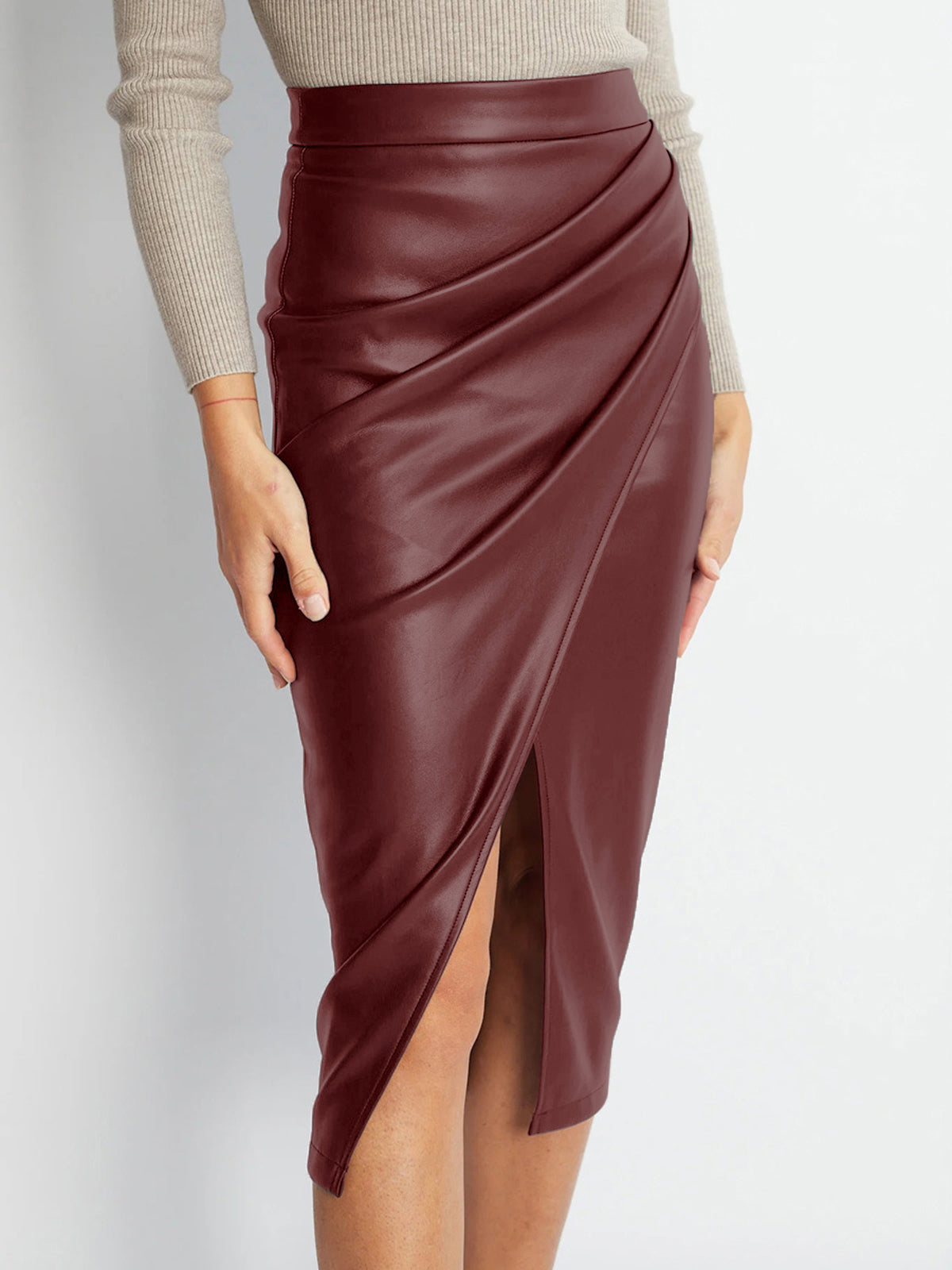 Bibi leather skirt