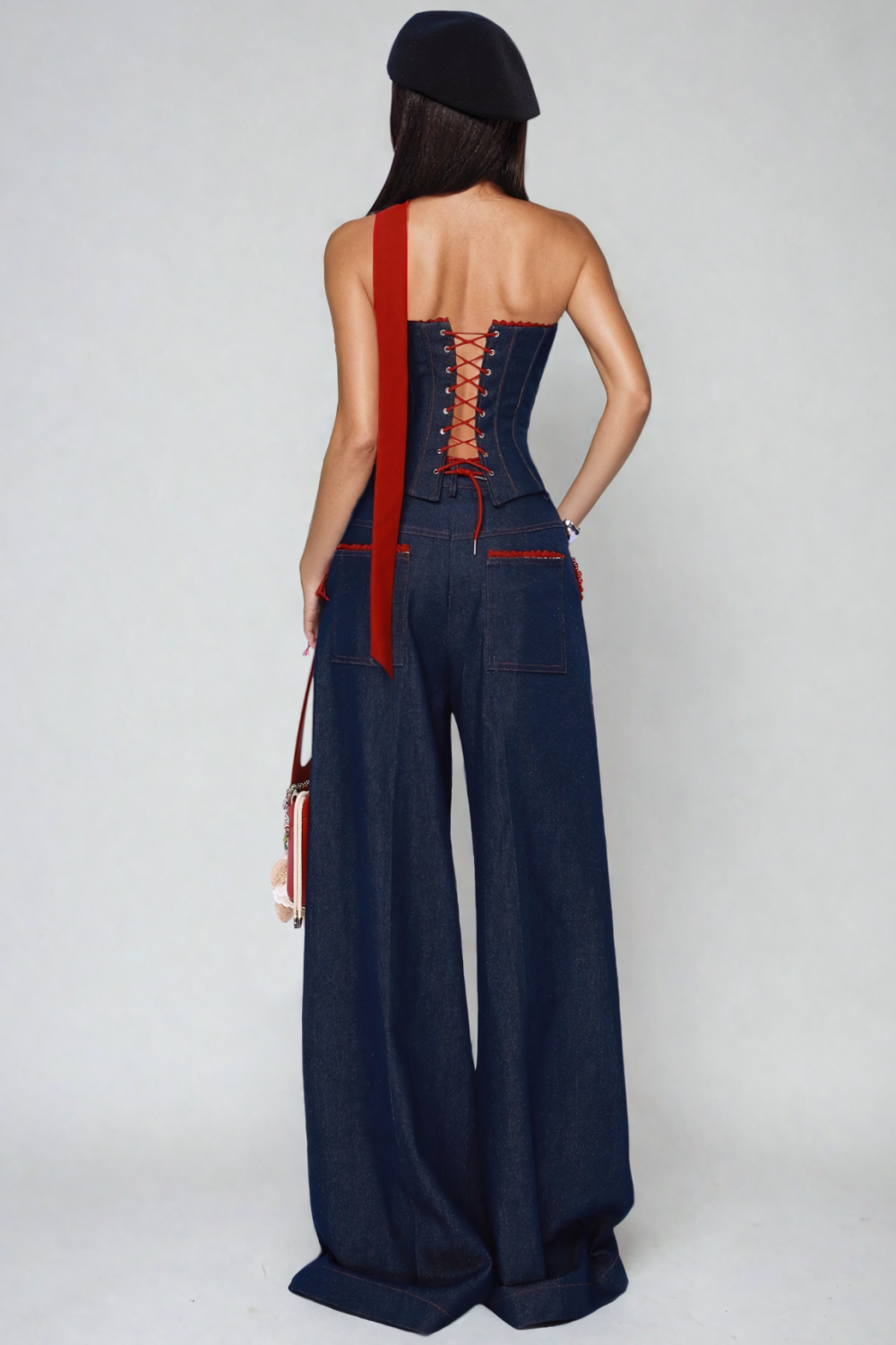 Kyra strapless denim set