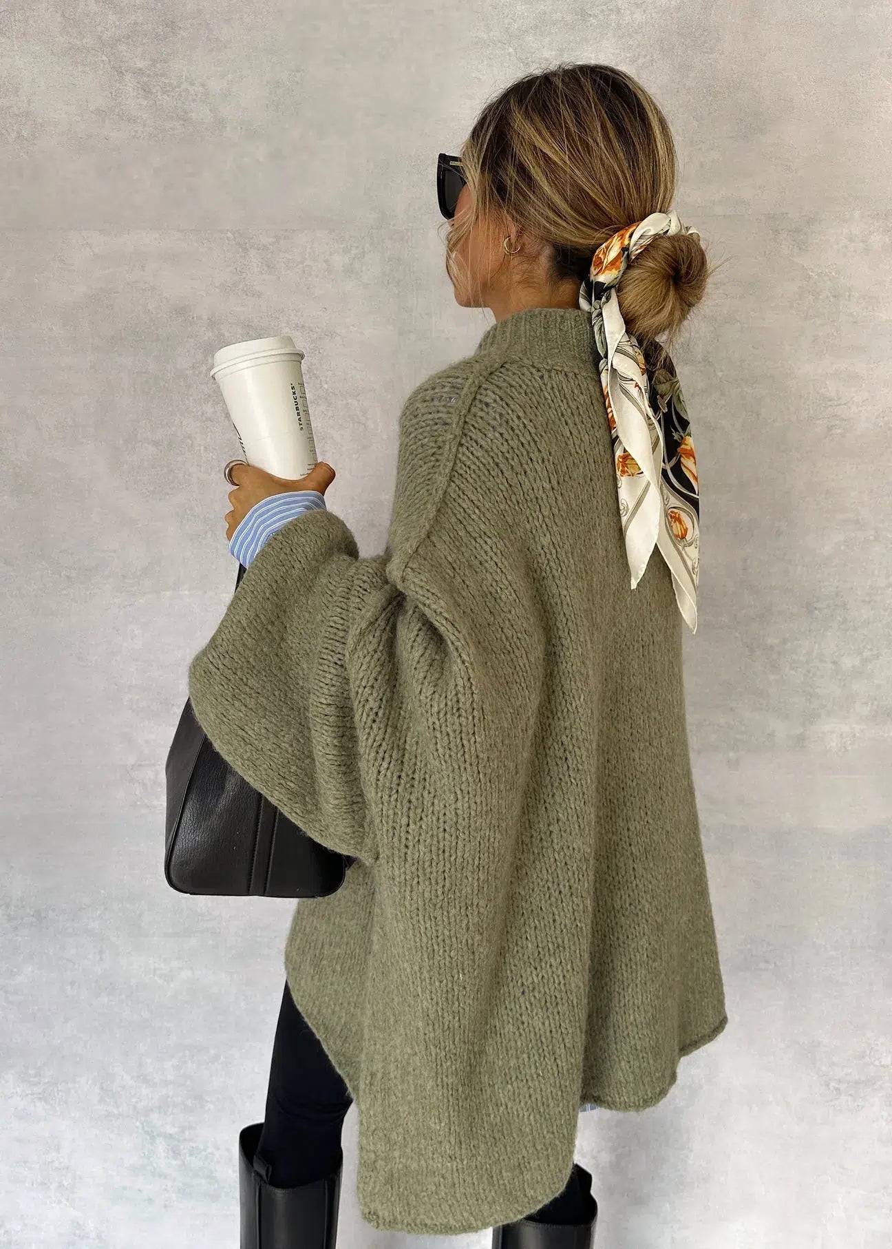 Groene cardigan