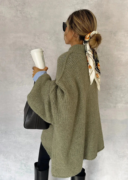 Groene cardigan