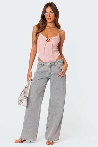 Nora bow tie jeans | Alleen vandaag met 40% korting!