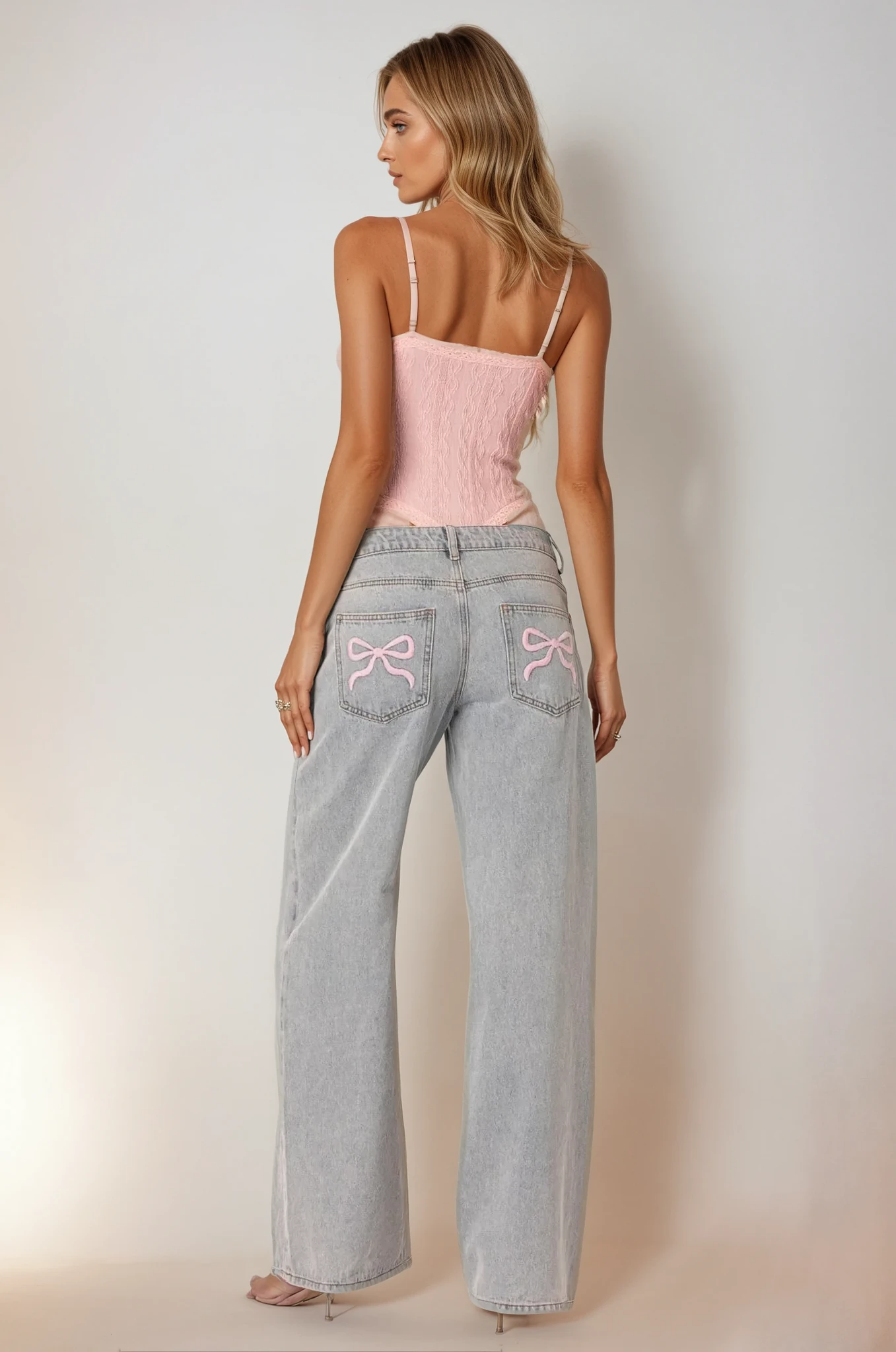 Nora bow tie jeans | Alleen vandaag met 40% korting!