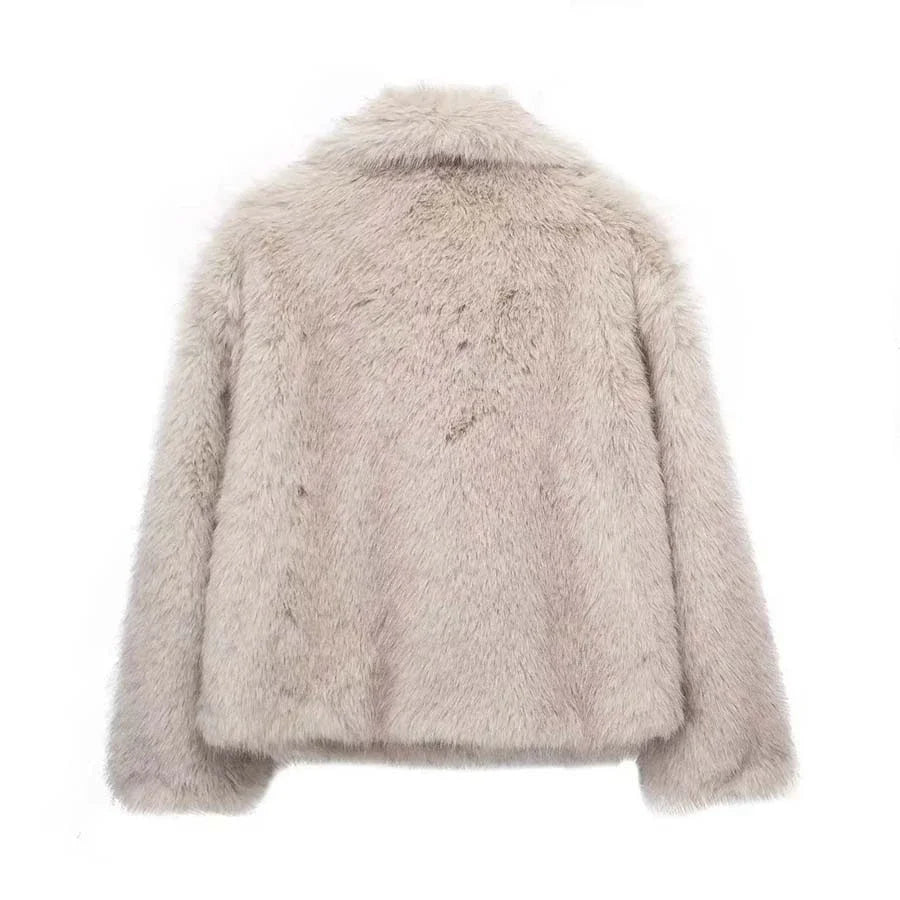 Elegante faux fur jas