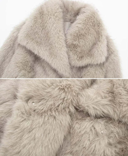 Elegante faux fur jas