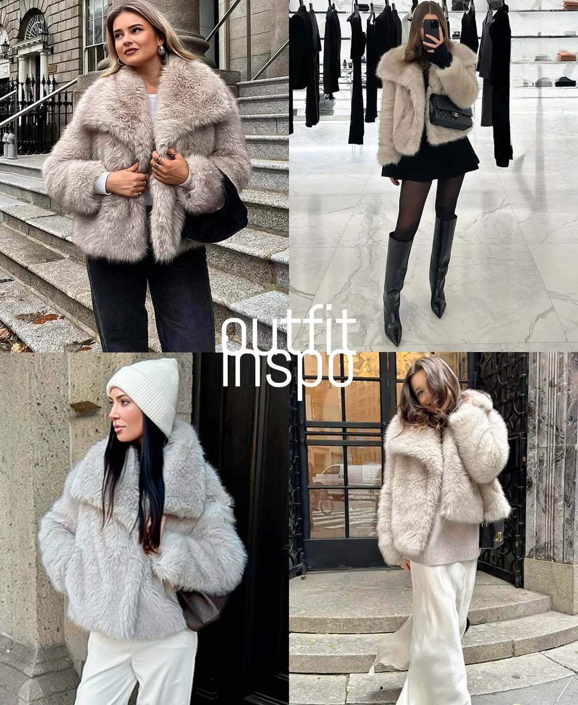Elegante faux fur jas