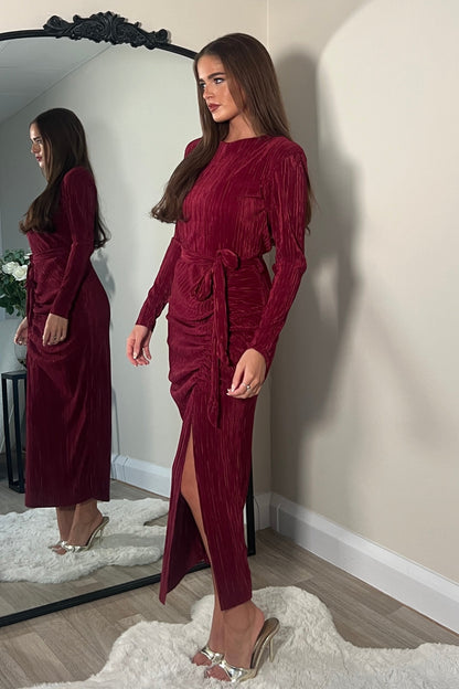 Elena long sleeve midi dress