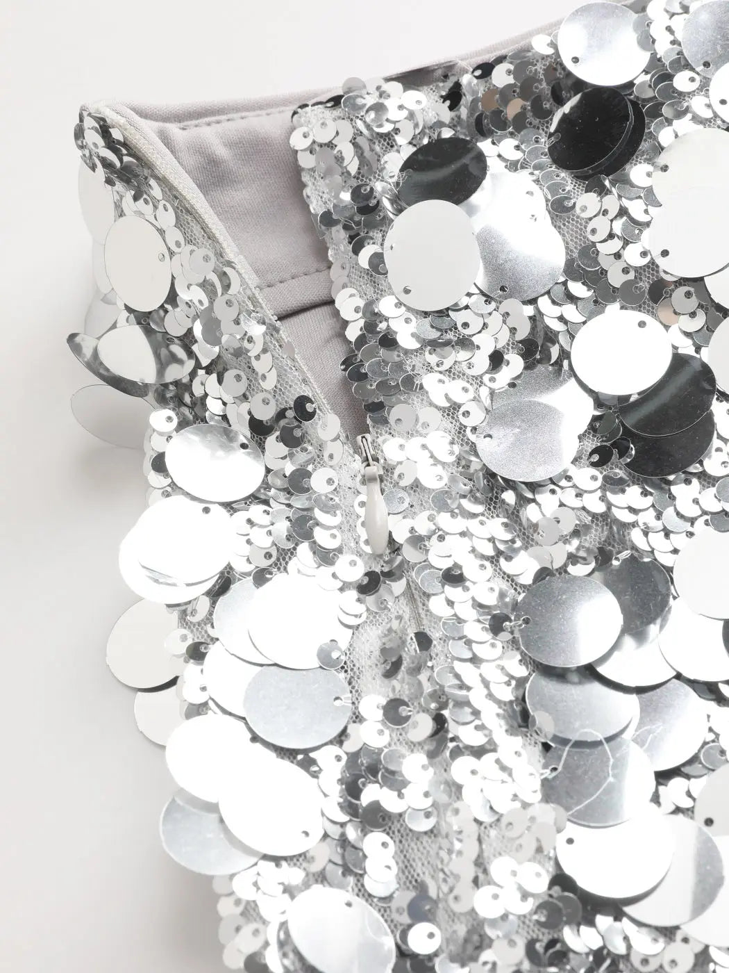 Paillettenrok Zilver/Zwart - Perfecte Feestdrok