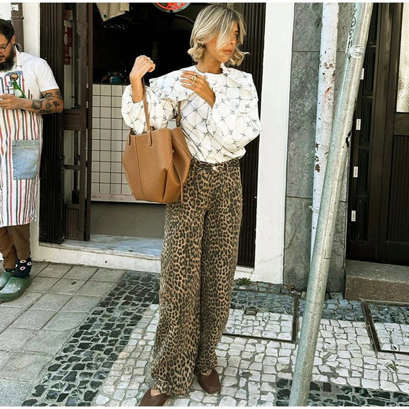 Wild Chic Luipaard Couture Broek